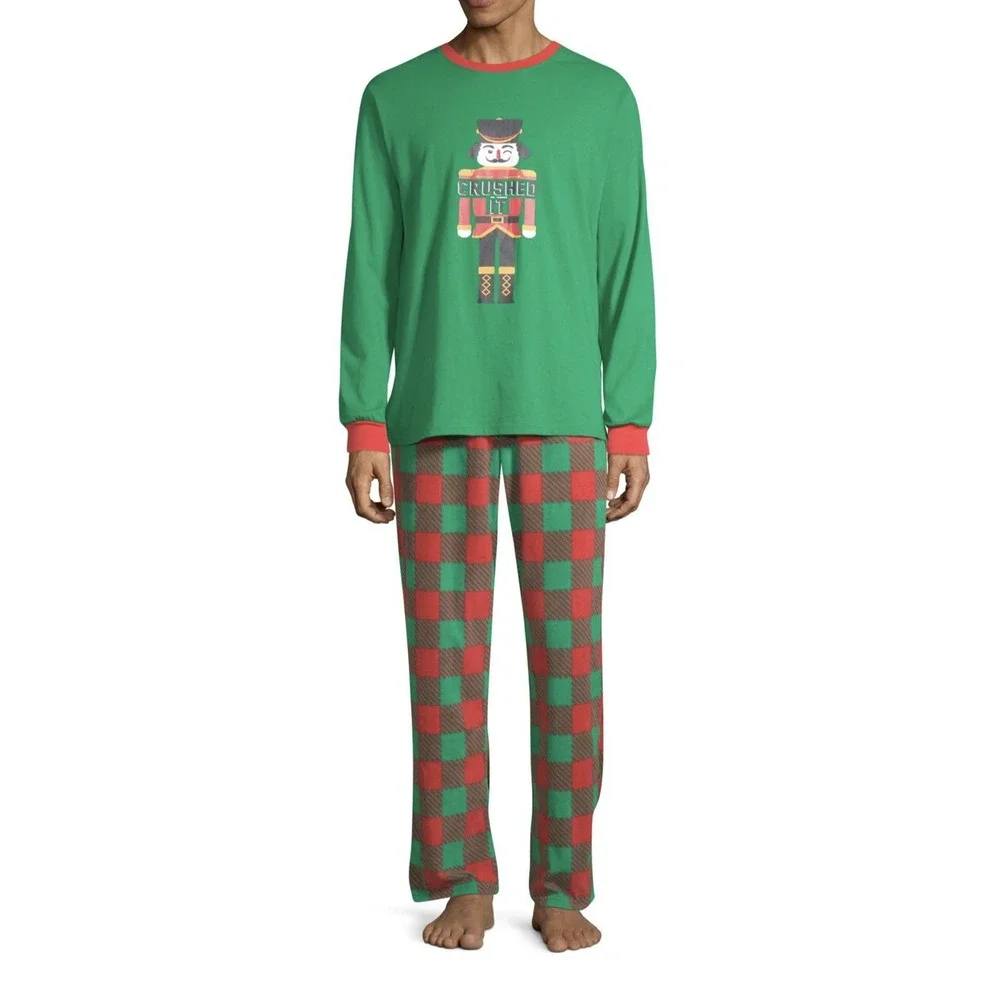 Mens Sleepy Nites Size‎ Large Crushed It Nut Cracker Pajama Set Msrp $42